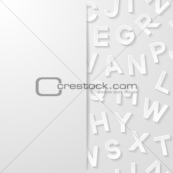 Abstract background with alphabet. Vector illustration.