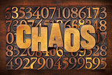 chaos and numbers word abstract