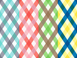 Rhombus seamless pattern with motley stripes