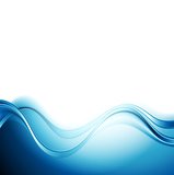 Bright blue abstract water waves design