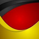 Corporate wavy bright abstract background. German colors