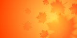 Autumn vector banner with blurred maple leaves