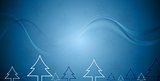 Blue Christmas background with fir trees