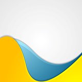 Bright waves on light background