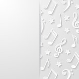 Abstract background with musical notes. Vector illustration.