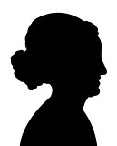 lady head silhouette vector