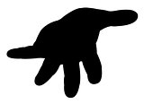 hand palm silhouette, vector