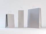 Paper Bags on white background - mock up