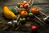 Rural still life with vegetables