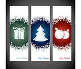 Christmas shopping label designs with symbols and snow