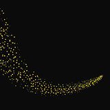vector gold glittering stars tail dust