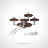 Scanning UAV flat vector icon
