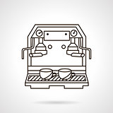 Coffee making sketch vector icon