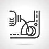 Engine oil change simple line vector icon.