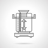 Coffee mill flat line vector icon