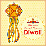 Hanging kandil lamp and diya for Diwali decoration