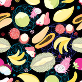 pattern tropical fruits