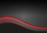 Glowing Red Line over Dotted Background