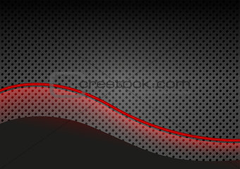 Glowing Red Line over Dotted Background