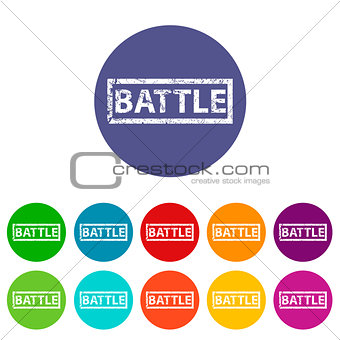 Battle flat icon