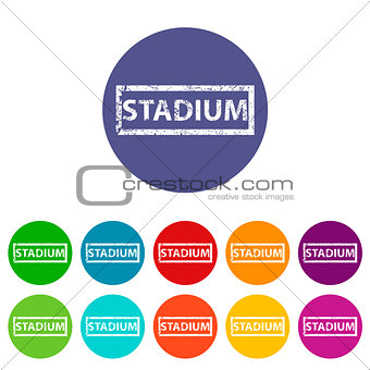 Stadium flat icon