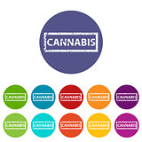 Cannabis flat icon