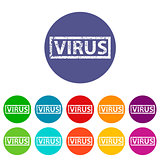 Virus flat icon