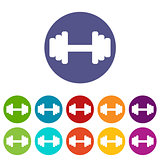 Barbell flat icon
