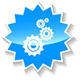 Mechanism blue icon