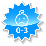 Baby ban blue icon