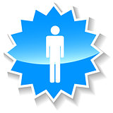 Man blue icon
