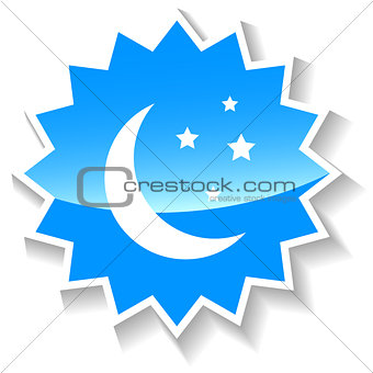 Moon blue icon