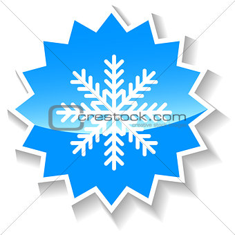 Snowflake blue icon