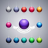 Colorful Shiny Christmas Balls