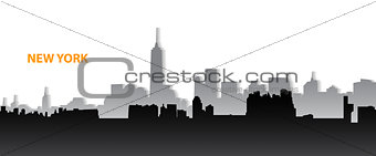 New York cityscape with shadow