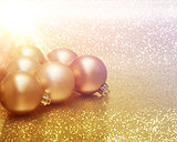 Christmas baubles background