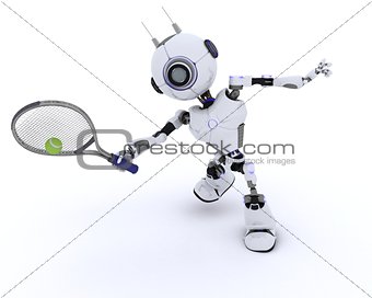 Robot Playing Tennis