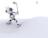 Robot playing golf