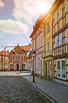 street with half timbered houses