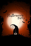 Halloween Zombie Party Poster with Hat