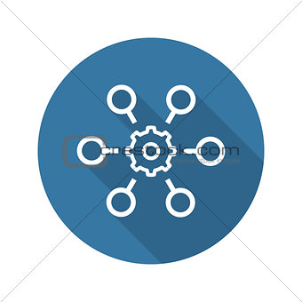Process Automation Icon. Business Concept. Flat Design.