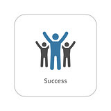 Success Icon. Business Concept. Flat Design.