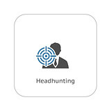 Headhunting Icon. Business Concept. Flat Design.