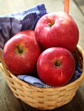 red apples in a basket