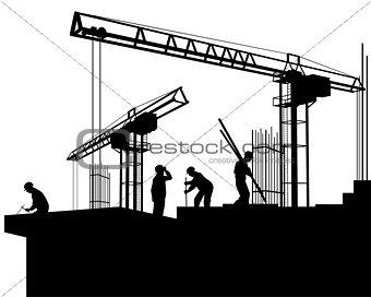 Builders on a construction site