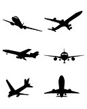Six planes silhouettes