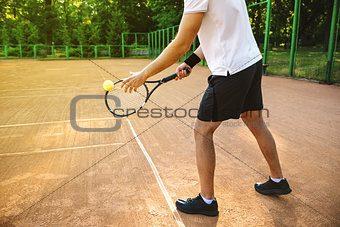 Concept for male tennis player
