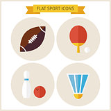 Flat Sport Website Icons Set