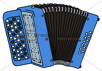 Blue accordion