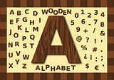 Wooden alphabet, uppercase